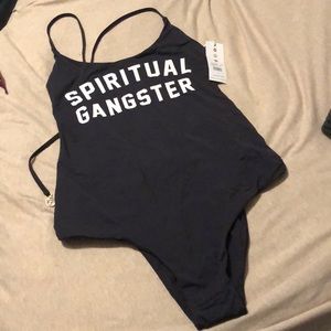 Spiritual gangster one piece swimsuit